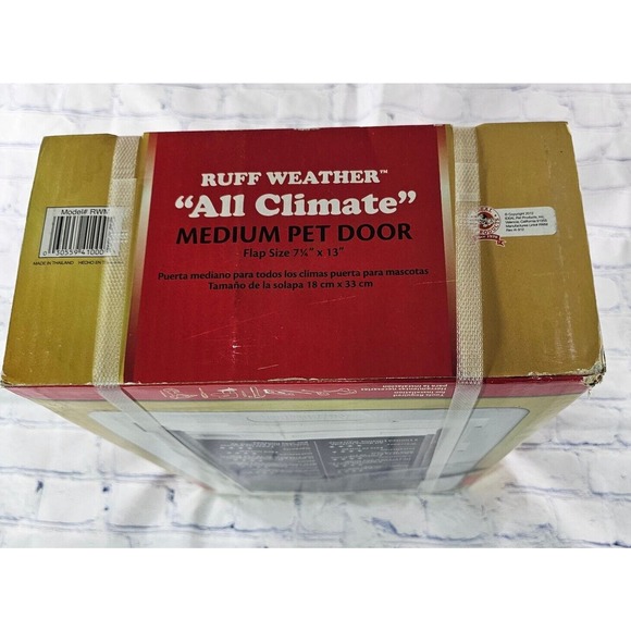 Ideal Pet Products RUFF WEATHER Dog Door Medium 7.25" x 13" Flap SEALED - Picture 7 of 9